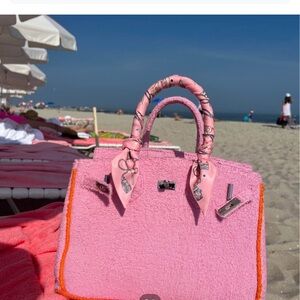 Pink and Orange Women's Bag